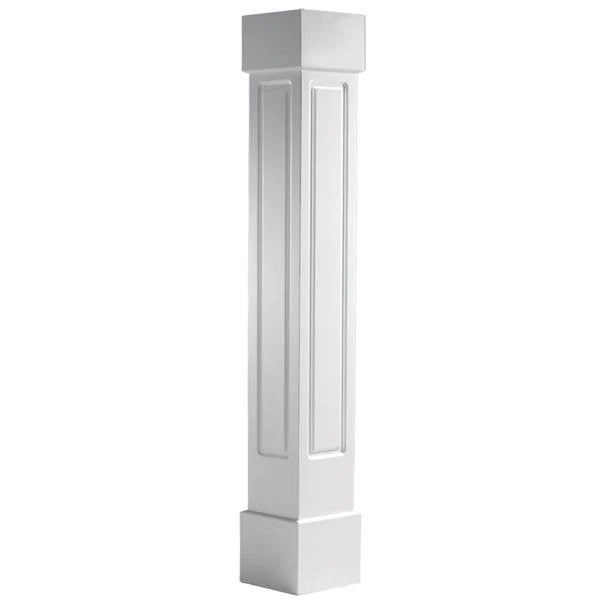 8x22W x 12&H Raised Panel Column with Standard Capital & Base B17930