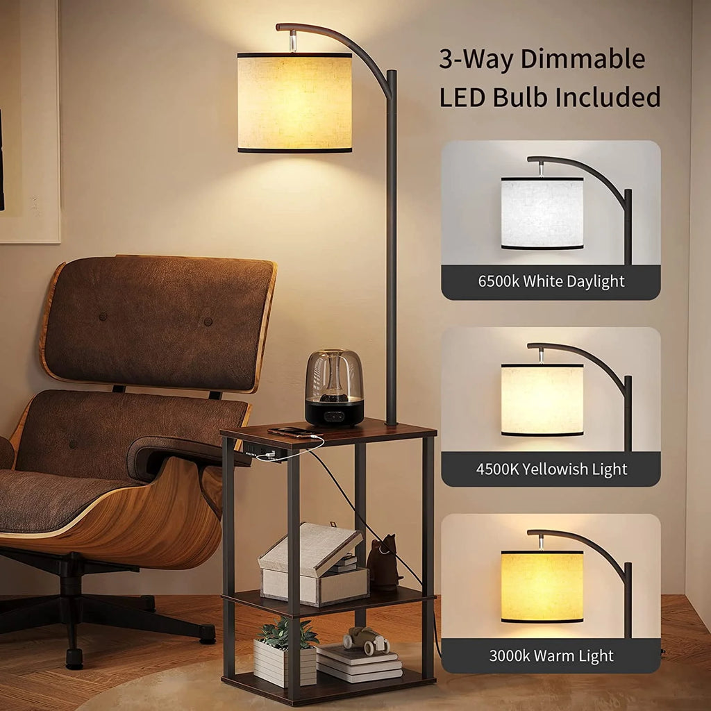 Floor Lamp with Table and USB Port R36305