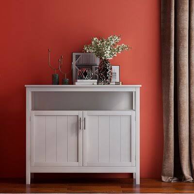 White Sideboard and Buffet Server Cabinet Y202696