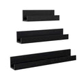 Black 3 Piece Floating Shelf W74934