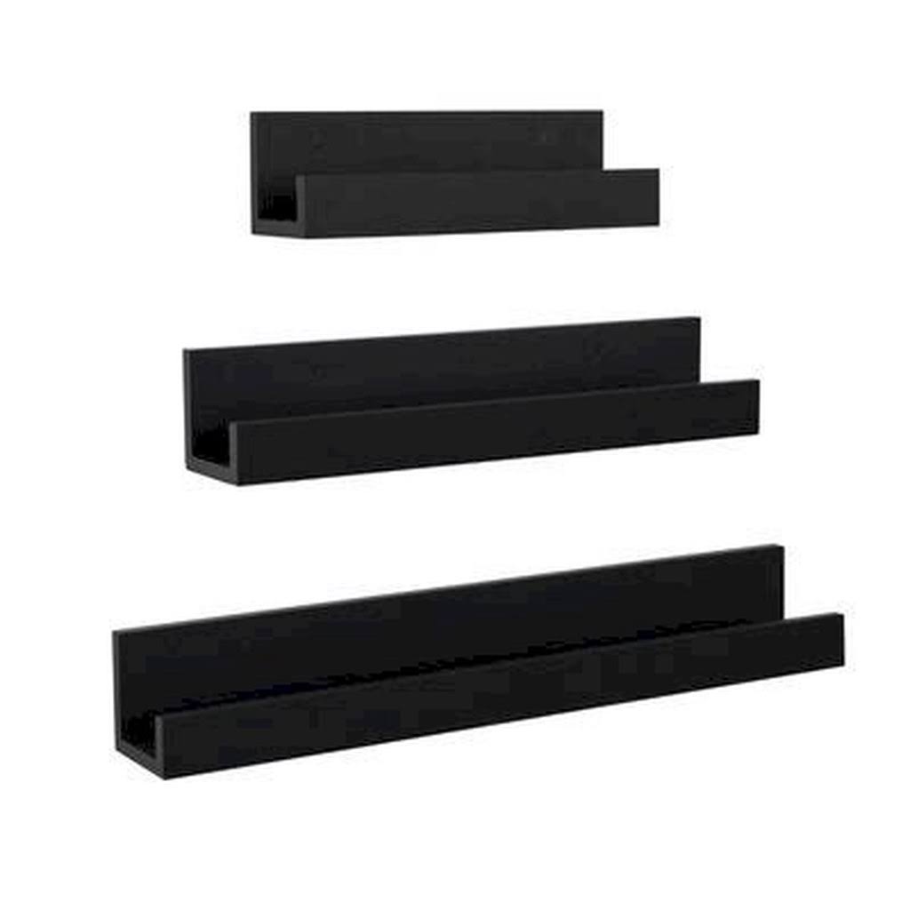 Black 3 Piece Floating Shelf W74934