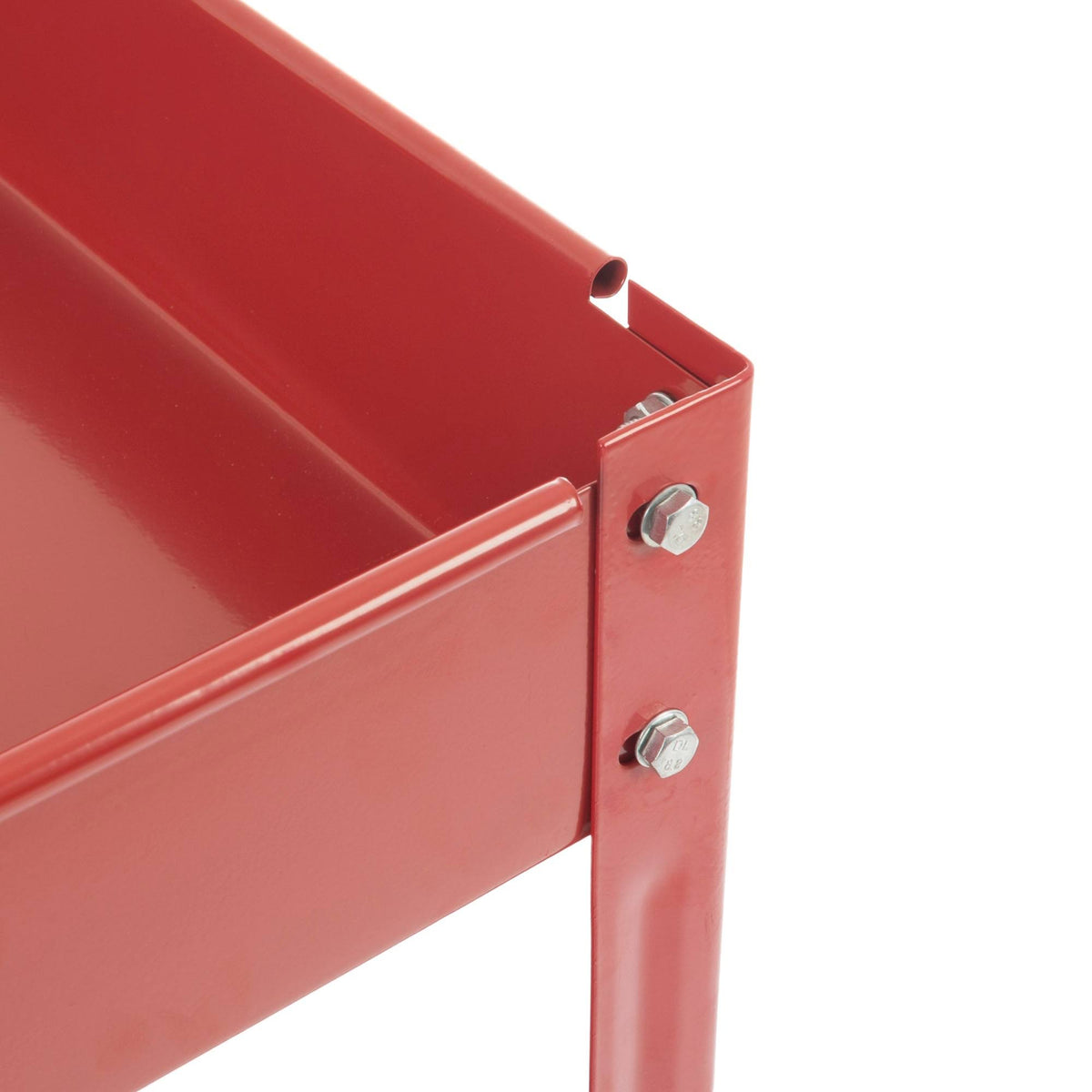 Metal Service Utility Cart with Two Storage Tray Red V5754