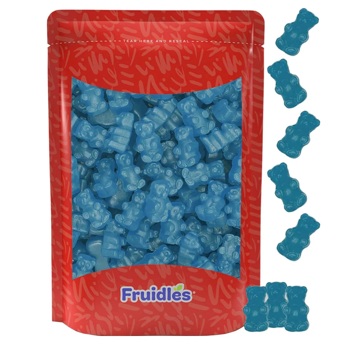 Blue Raspberry Gummi Bears Candy (1 Pound Bag) W212