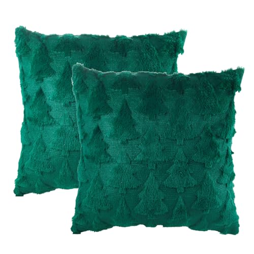 Christmas Tree Pillow Covers 18 x 18 Set of 2 E45321