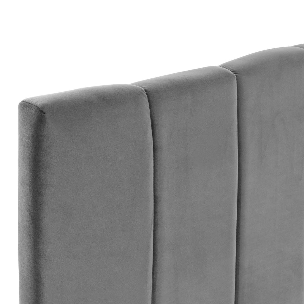Navy Performance Velvet Full/Queen Headboard L439