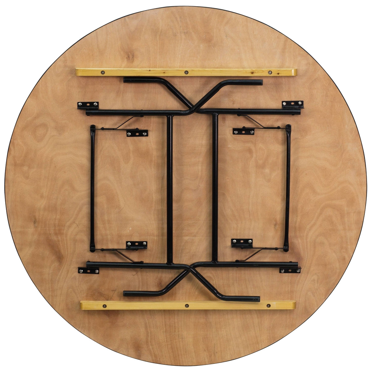 60-Inch Round Wood Folding Banquet Table B49785