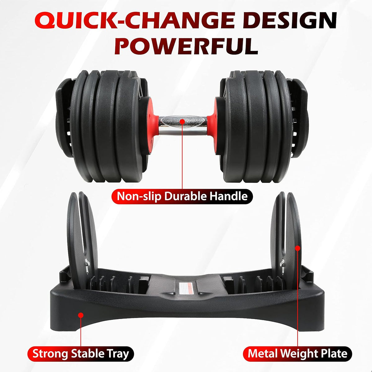 Adjustable Dumbbells Set 5.5-55 lbs 15 in 1 M19037