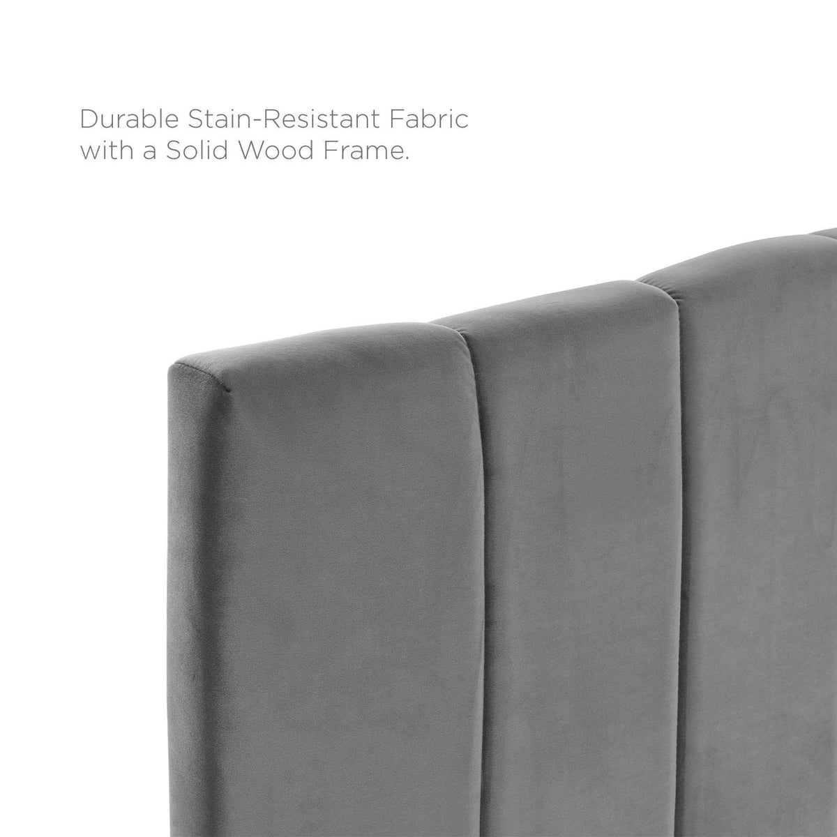 Navy Performance Velvet Full/Queen Headboard L439