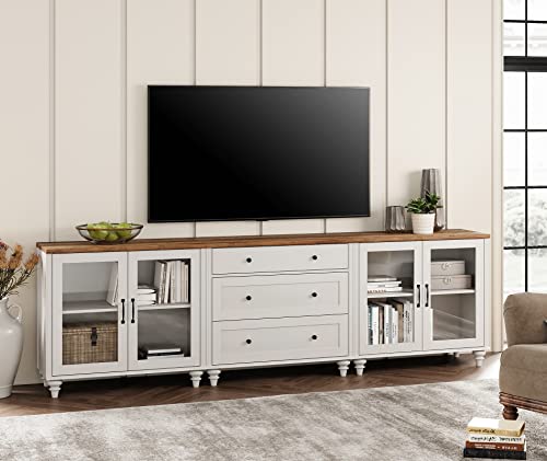 Off White Sideboard Cabinet with Glass Door and Drawer X167772
