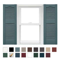 Vinyl Open Louver Shutters 1 Pair 14.5 x 64 Blue Q150895