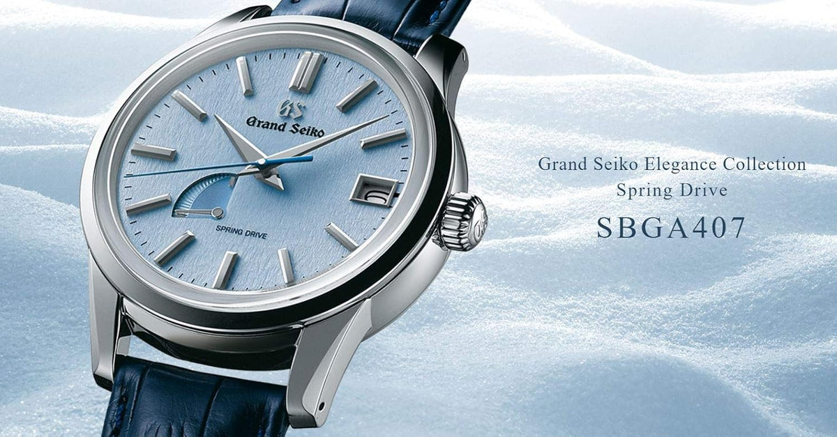 Blue Snowflake Dial Spring Drive Movement Watch K904