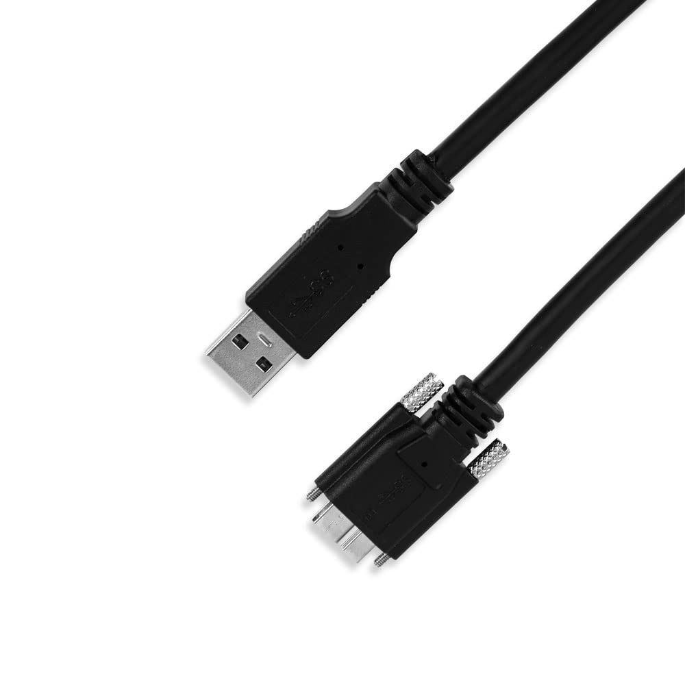 USB 3.0 Cable A/M to Micro B/M Dual Screw Locking 3M Pack of 2 O1980