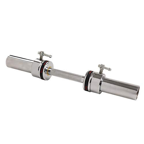 20" Heavy Duty Barbell Bar with Locking Ring Collars E371
