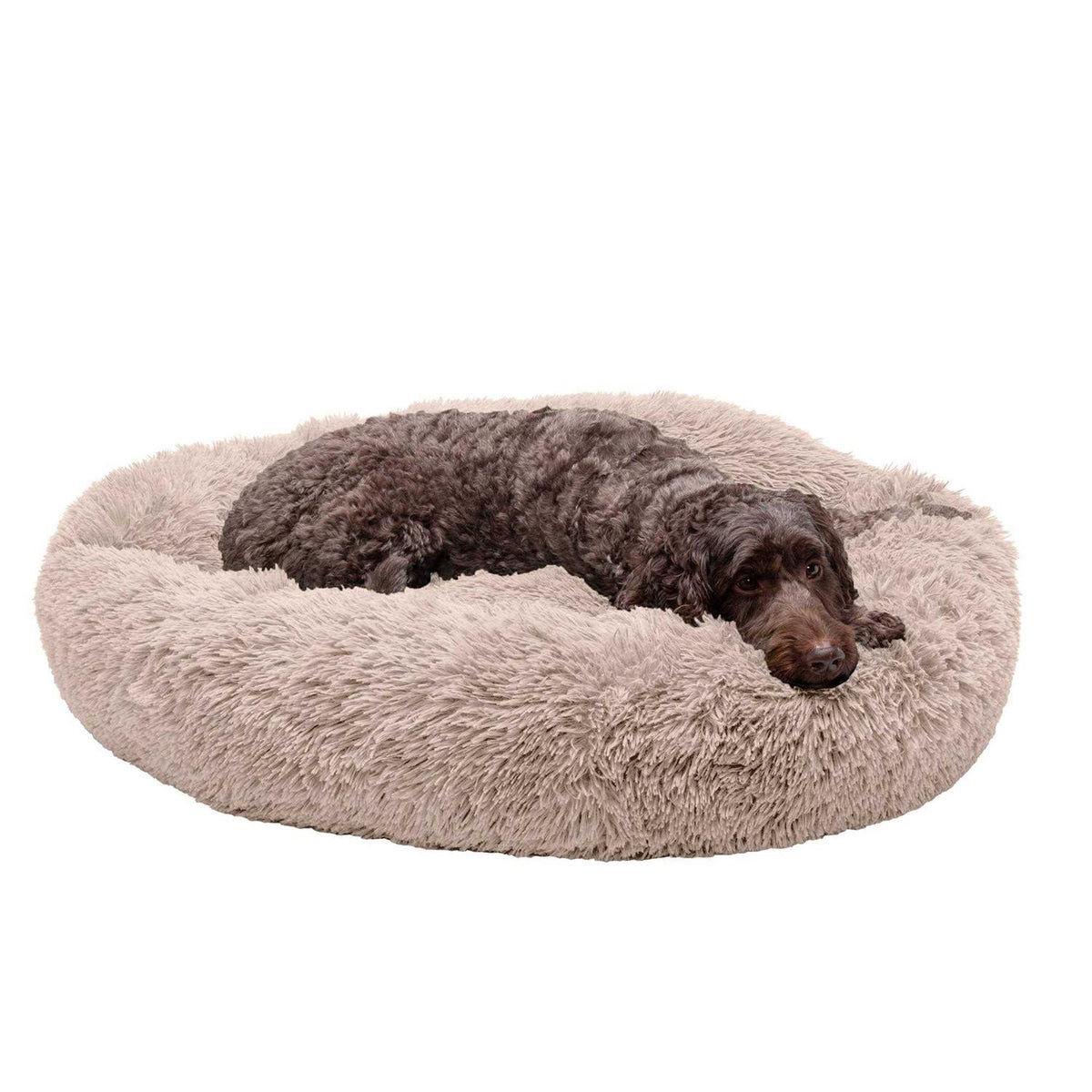 Calming Cuddler Long Fur Donut Dog Bed V393