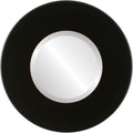 Rubbed Black 38x38 Round Beveled Wall Mirror Y1837