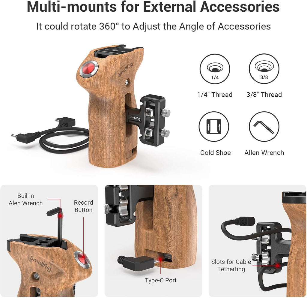 Side Handle with Remote Trigger for Mirrorless Cameras L962