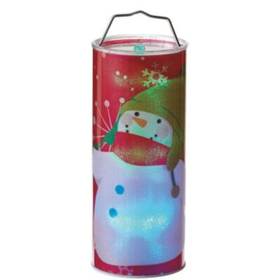 Battery Operated Waving Snowman Color Changing Christmas Lantern A1904