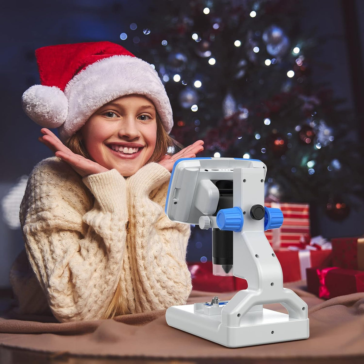 5'' LCD Kids Microscope 300X with 32GB SD Card G293