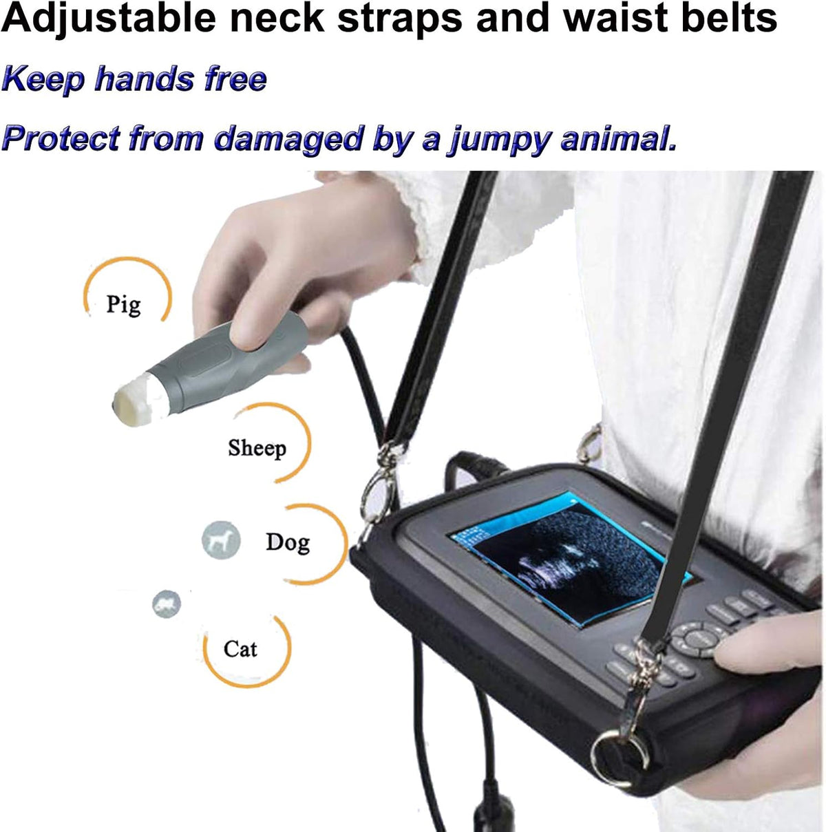 Veterinary Ultrasound Scanner Kit Rechargeable with 3.5MHz Probe J589069