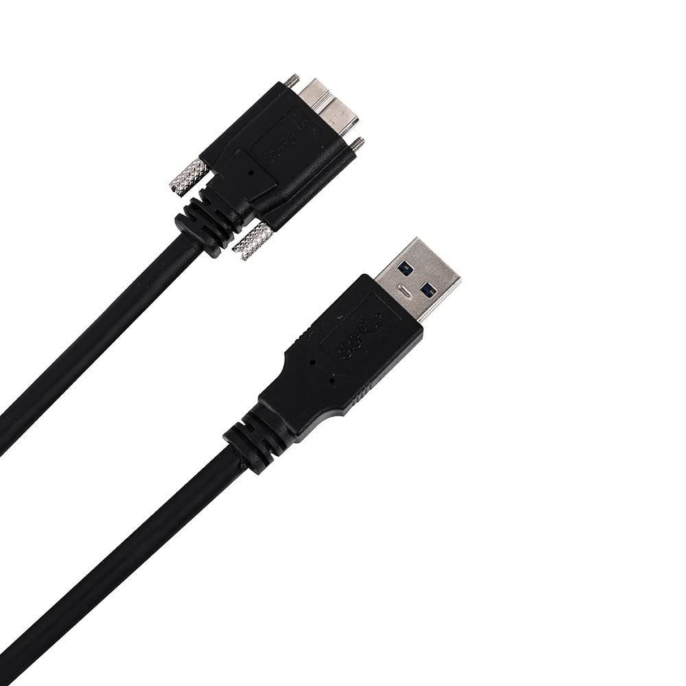 USB 3.0 Cable A/M to Micro B/M Dual Screw Locking 3M Pack of 2 O1980