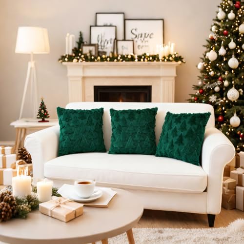 Christmas Tree Pillow Covers 18 x 18 Set of 2 E45321