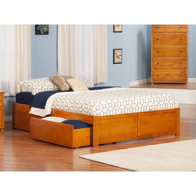 Queen Flat Panel Foot Board with 2 Bed Drawers V886184