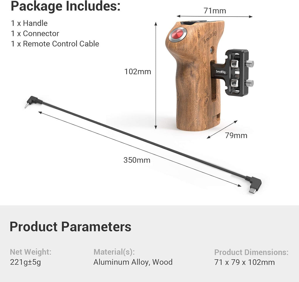 Side Handle with Remote Trigger for Mirrorless Cameras L962