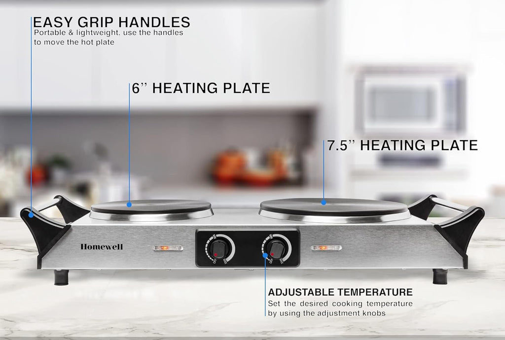 Electric Cast Iron Hot Plate Dual Burner R718839