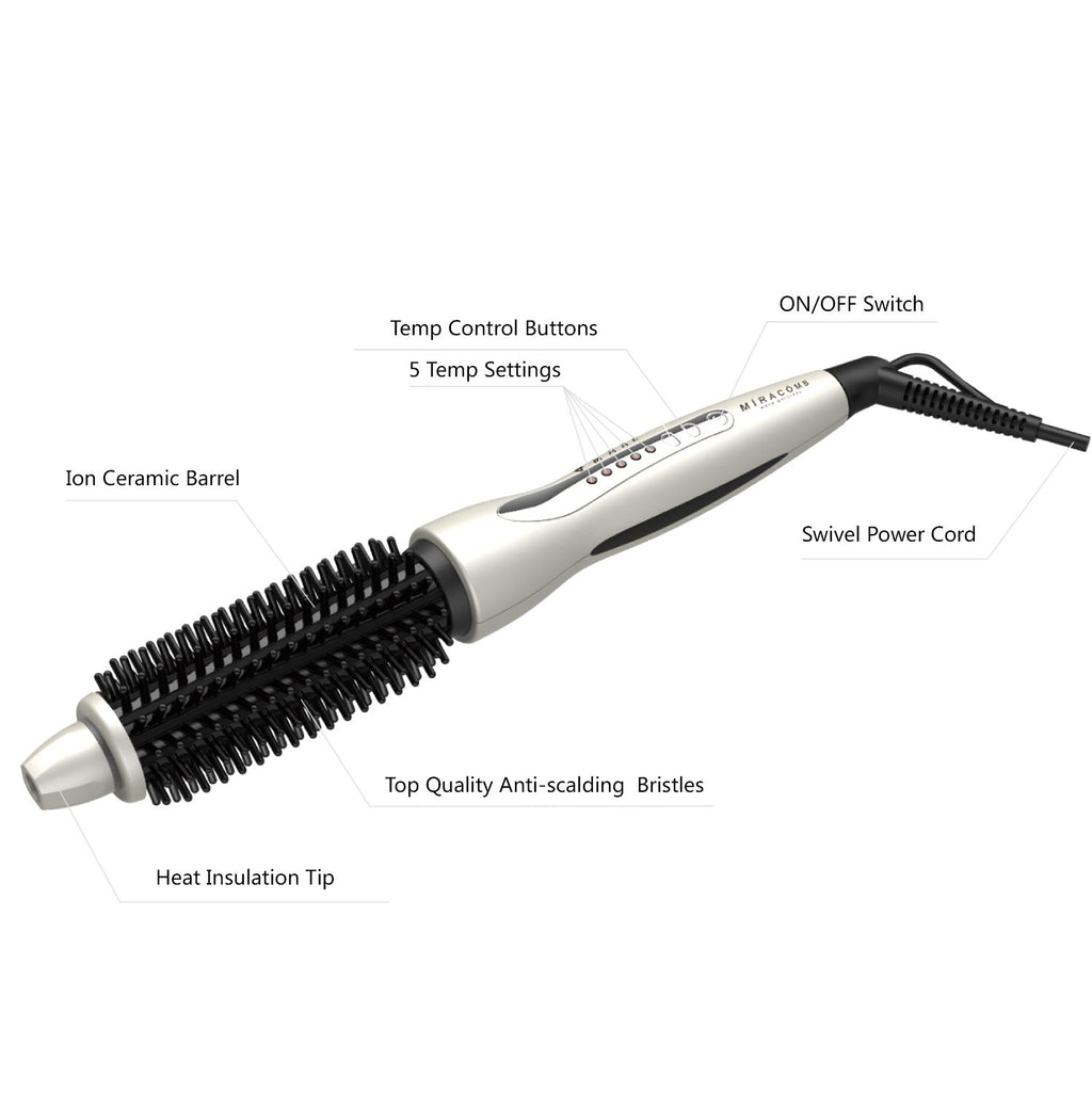 Ceramic Tourmaline Cool Touch Multi Styler with 5 Heat Adjustments 1 Inch Barrel Auto Shut Off, Pearl White Q468