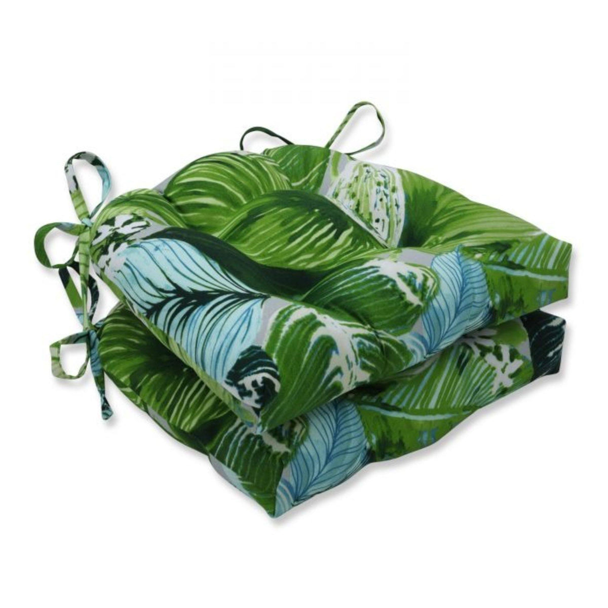 Set of 2 Reversible Tufted Chair Pads 16x22 Z1585
