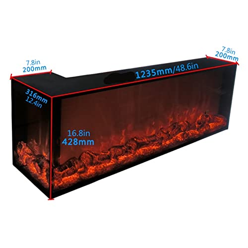 Electric Fireplace L-shaped Corner Decorative Embedded Simulation 3D Flame With Remote Control H499