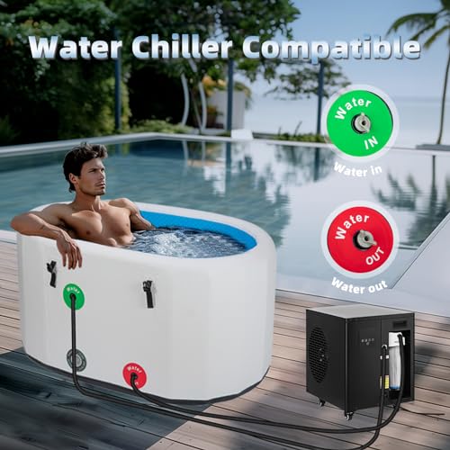 Black XL Cold Plunge Tub, 53.15" L x 33.46" W x 25.59" H U139