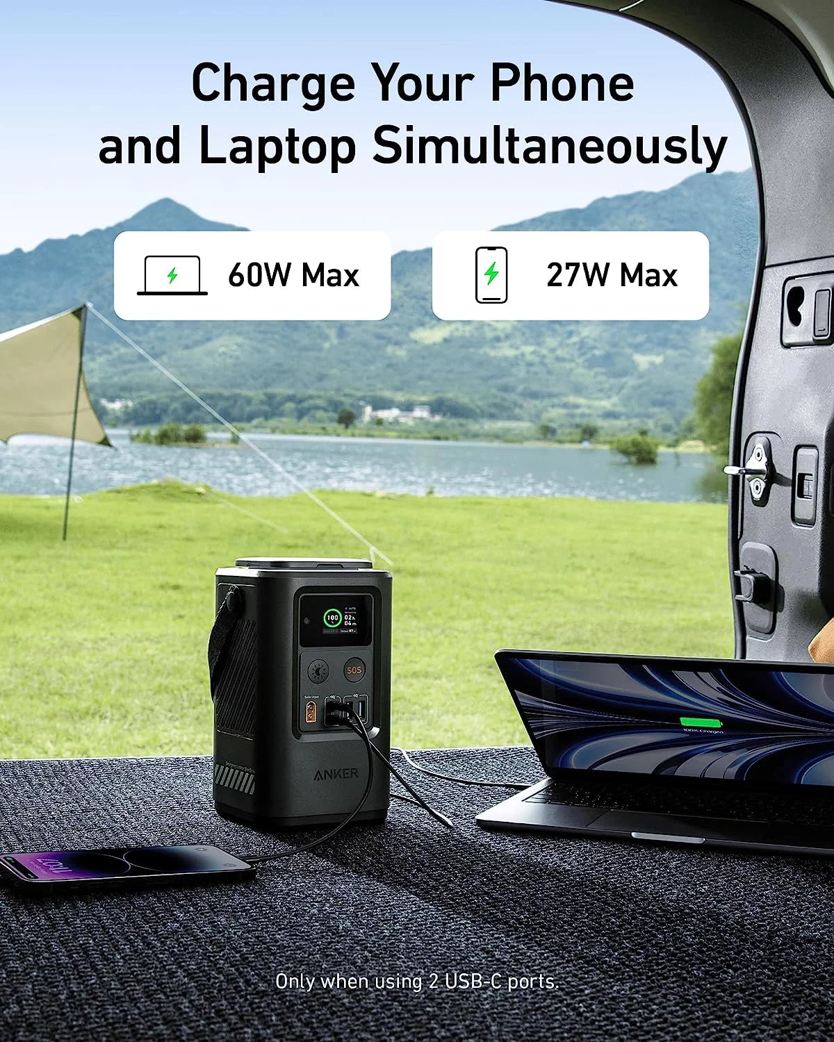 60,000mAh LiFePO4 Portable Charger with Smart Digital Display F1525