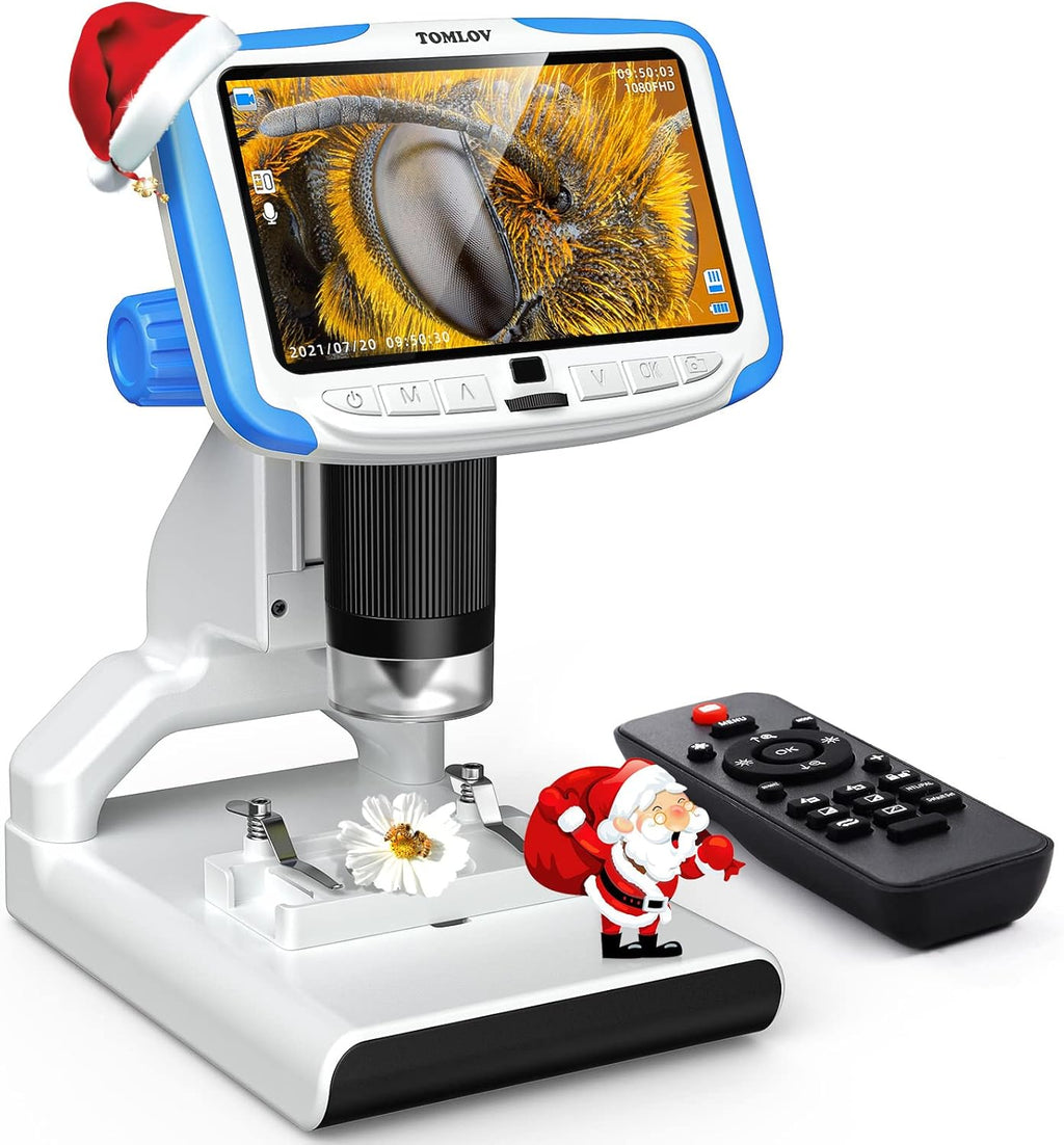5'' LCD Kids Microscope 300X with 32GB SD Card G293