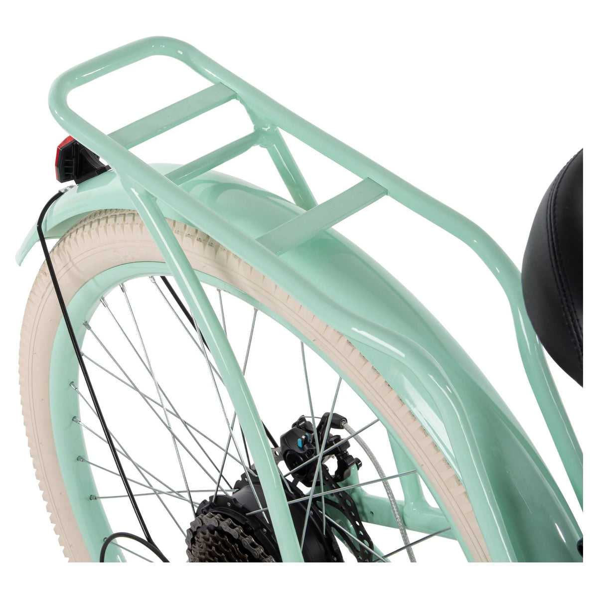 26-in 7-Spd Electric Cruiser Bike, Mint Green, 36V, 350W R1460