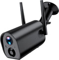 Wireless Rechargeable 1080P WiFi Security Camera with Night Vision, 2-Way Audio and Waterproof, Black C81072