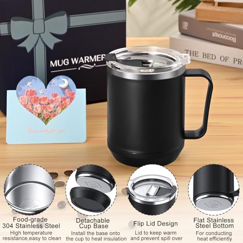 Black Electric Self Heating Coffee Mug with Auto Shut Off I480678