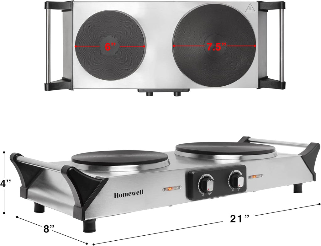 Electric Cast Iron Hot Plate Dual Burner R718839