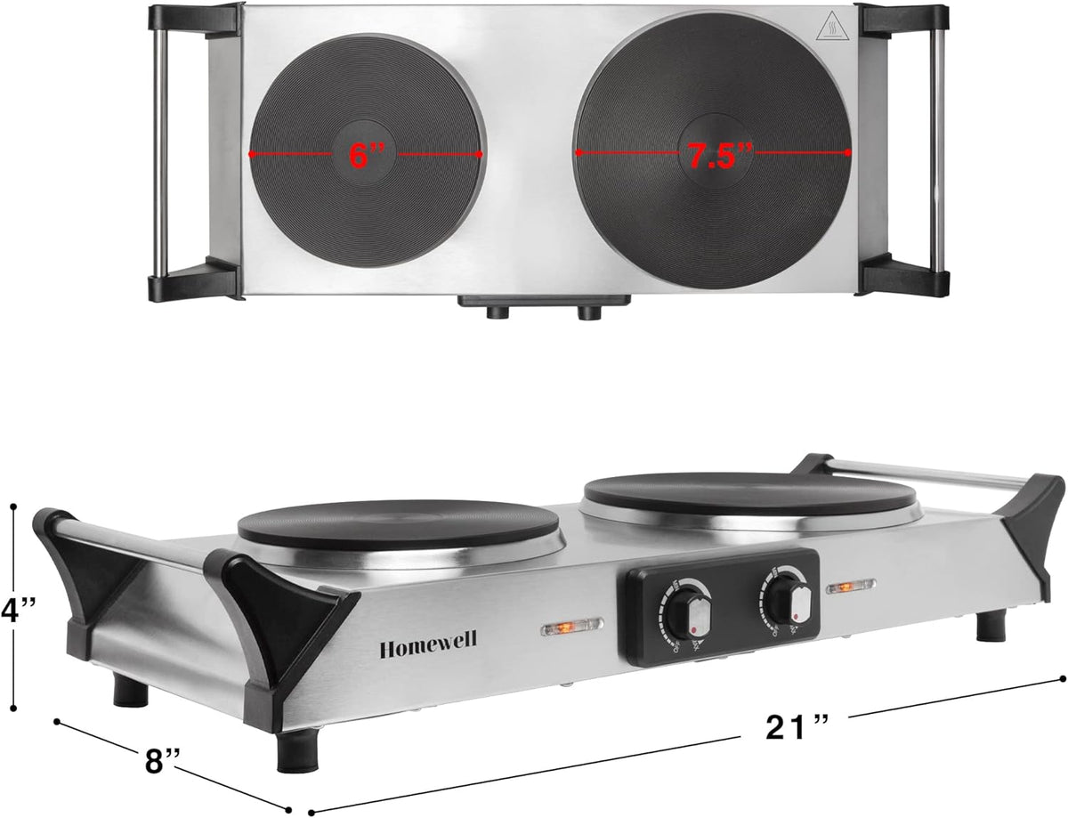 Electric Cast Iron Hot Plate Dual Burner R718839