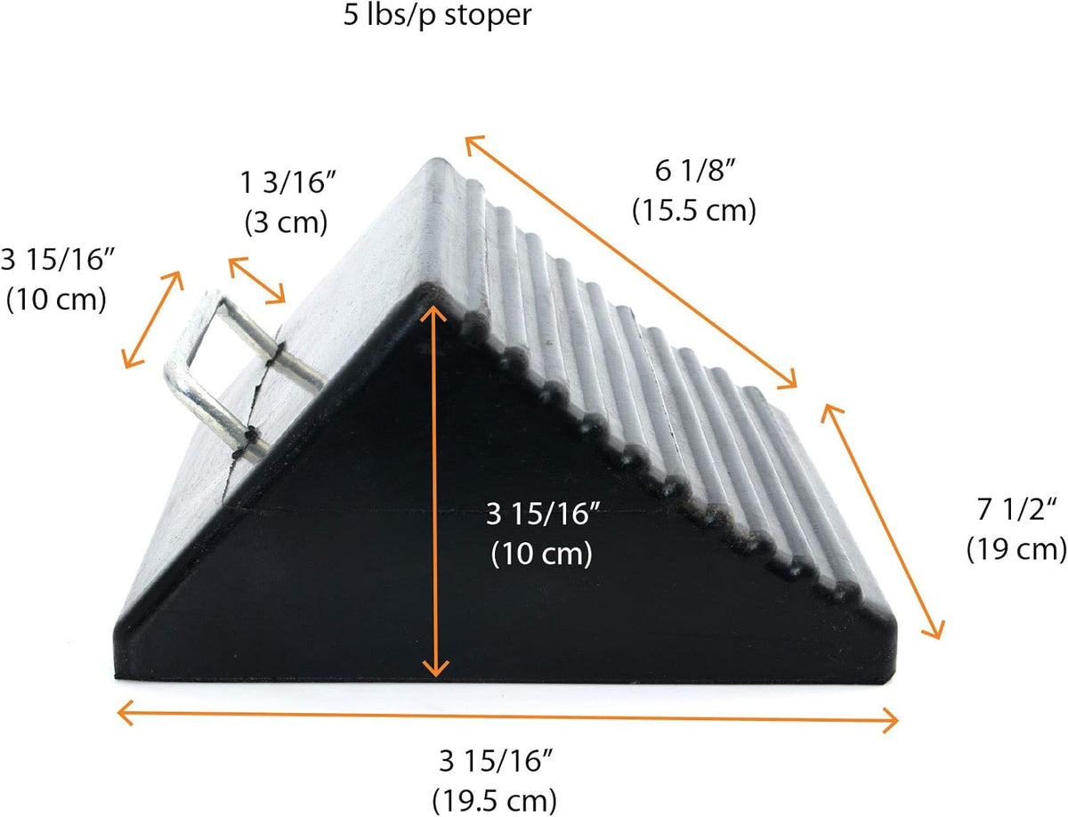 Set of 4 Heavy Duty Nylon Rubber Wheel Chocks A2622