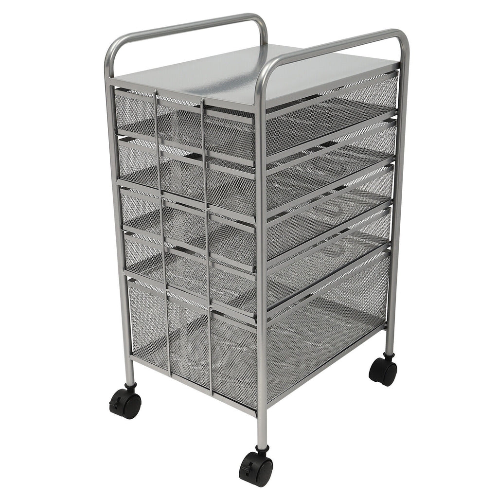 Rolling File Storage Cart with 5 Drawers J45357