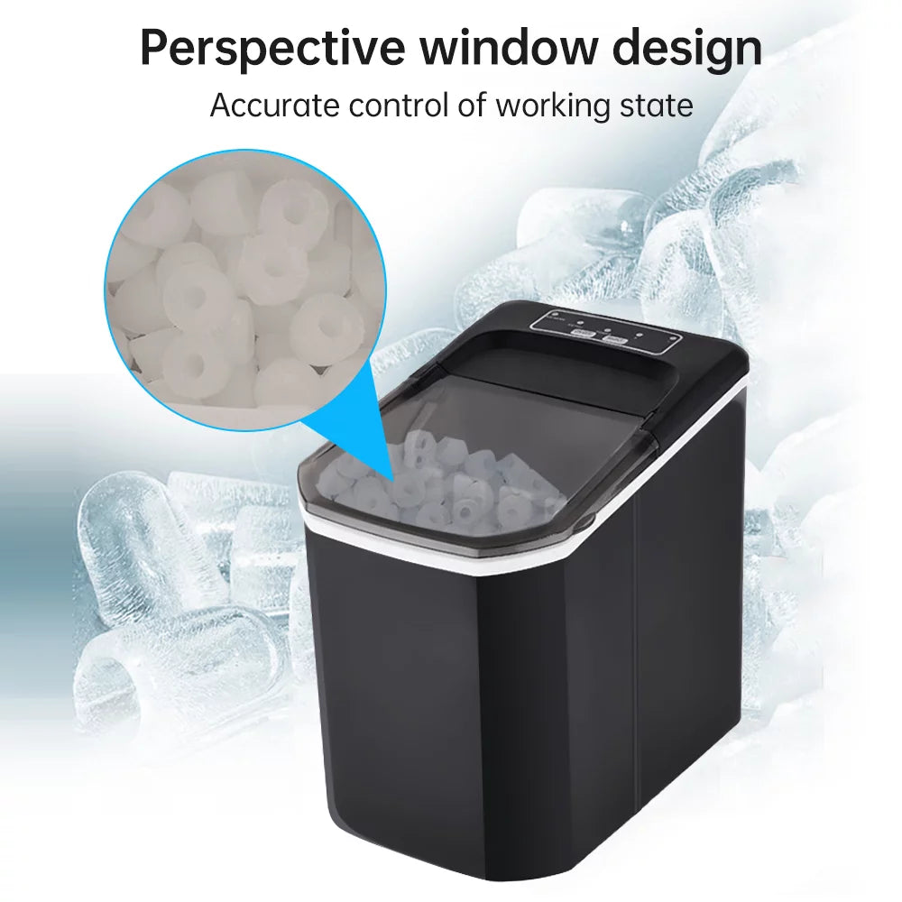 Countertop Ice Maker, 26lbs in 24Hrs, Self-Cleaning Ice Machine with Basket Q9889