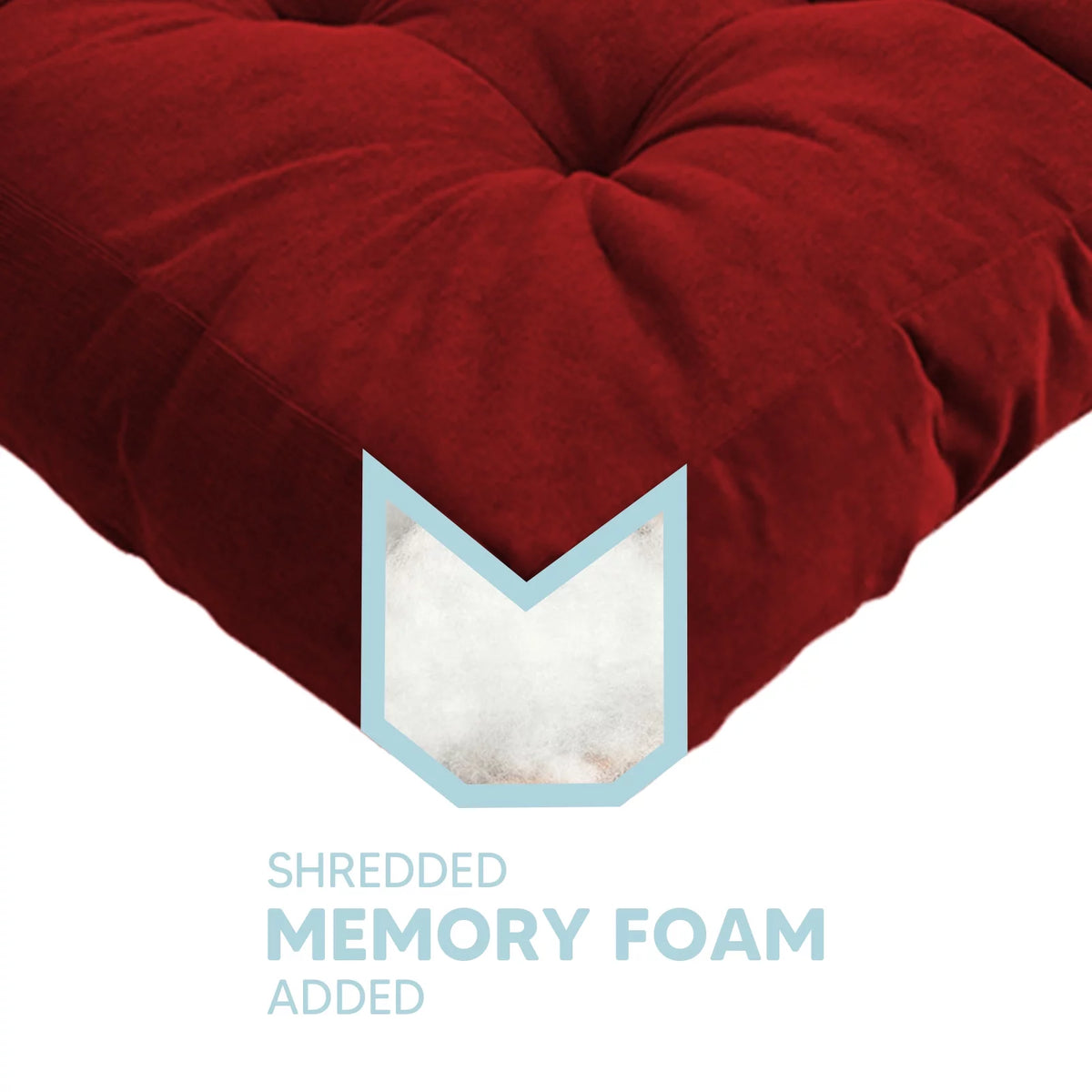 22"x22" Square Tufted Floor Pillow W7741