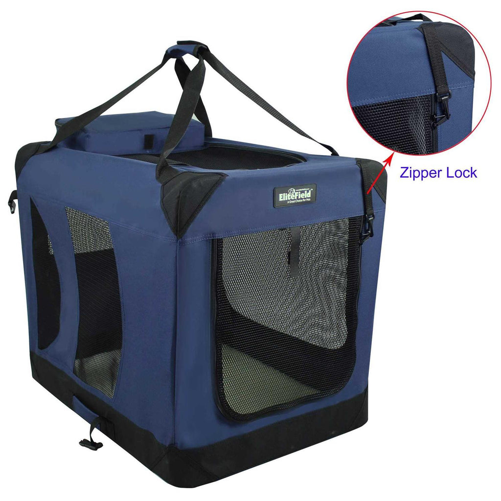 3-Door Folding Soft Dog Crate E556