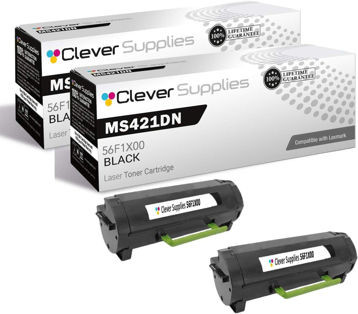 Black Toner Cartridge 2 Pack L980594