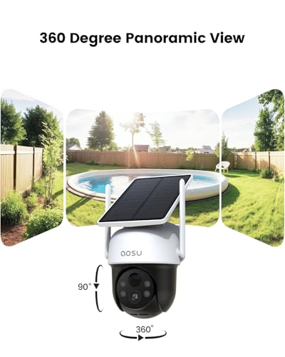 Solar Camera Security Outdoor Wireless 2K Color Night Vision D913
