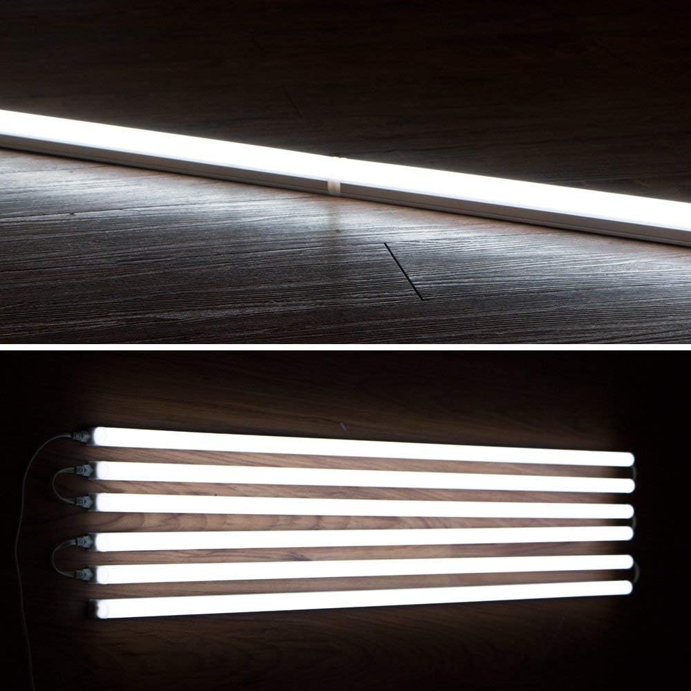 LED T5 Integrated Single Fixture, 4FT, 2200lm, 6500K, 20W, Utility Shop Light Q913