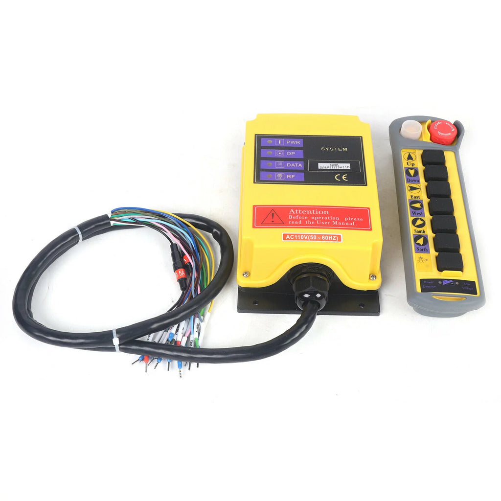 Wireless Lifting Machine 6 Channel 2 Speed Control Hoist Crane Radio Remote Control System 2 Transmitter X916