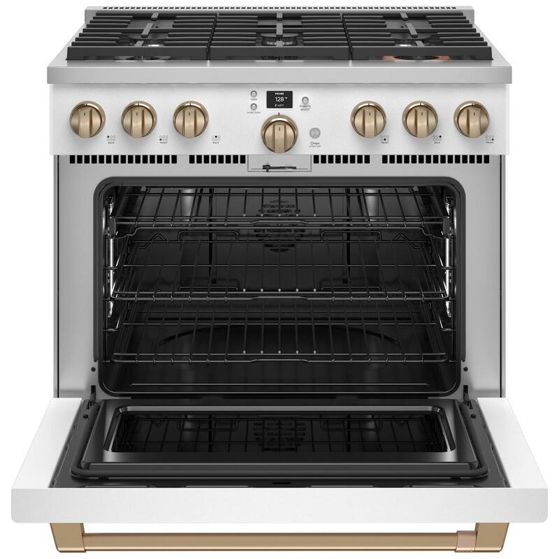 Matte White 6 Burner Dual Fuel Range W135