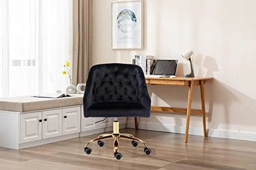 Red Velvet Adjustable Swivel Office Chair E1126
